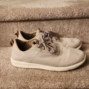 Toms Men's Light Gray & Tan Lace-Up Lightweight Shoes Size 12